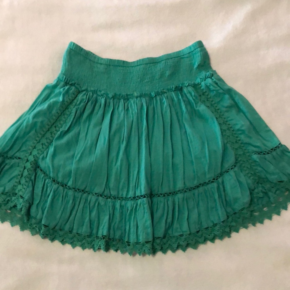 Vanilla Star | Green Midi Skirt | Size Junior M